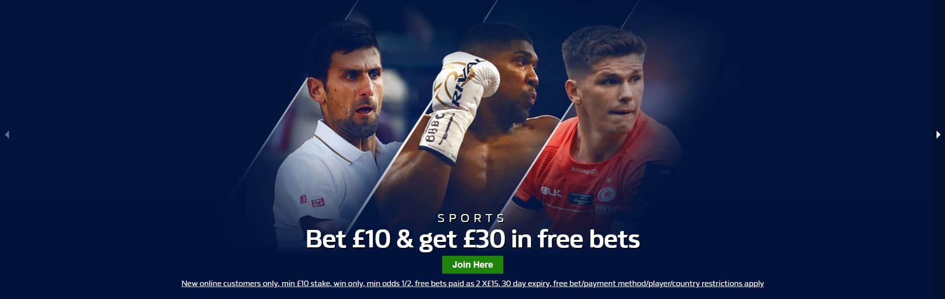 30% deposit bonus and free spins at the casino at WILLIAM HILL